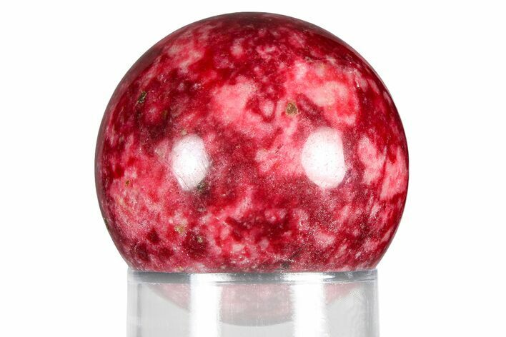 Vibrant Pink, Polished Thulite Sphere - Trondheim, Norway #380805